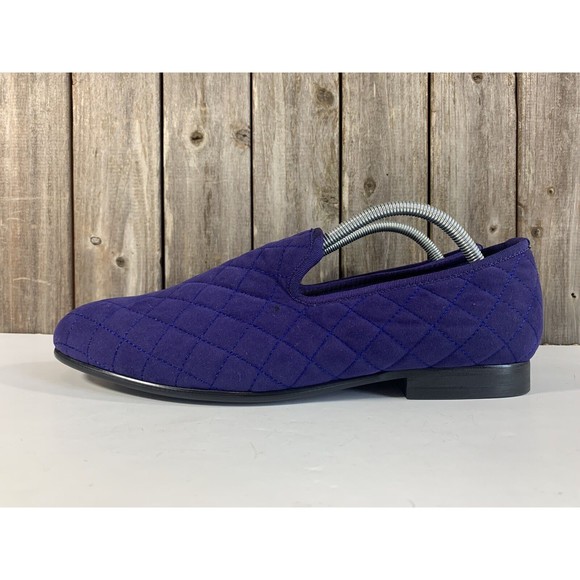 DUKE & DEXTER MEN’S BRUSHED VELVET QUILTED LOAFER BLUE SHOE SIZE 12 US/ 11 UK - Picture 4 of 9